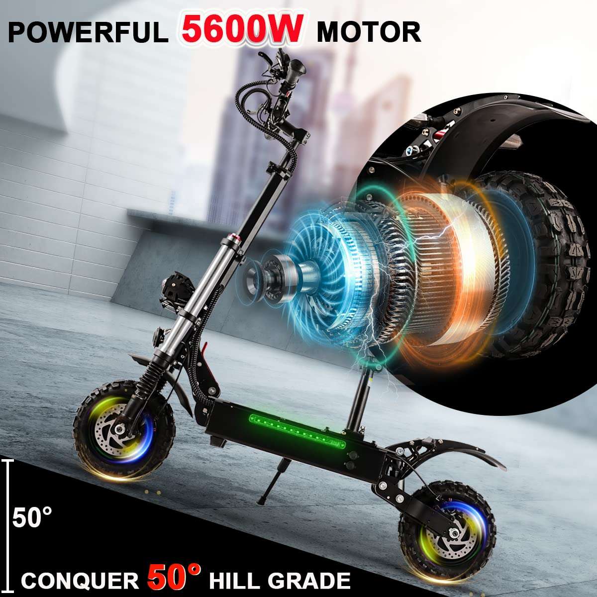 E MOTION 4 PLUS: Leuchtender 3 Rad E Scooter Für Kinder