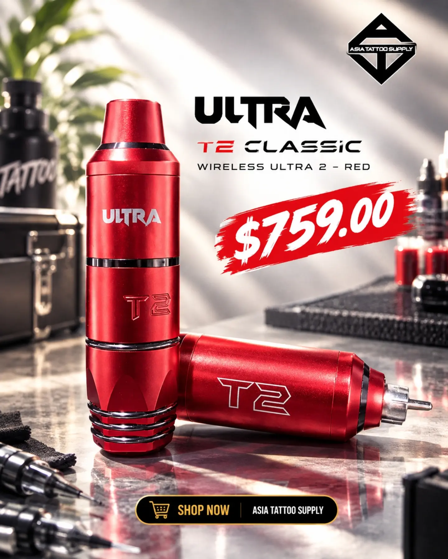 Asia - T2 Fat Boy Tattoo Machine - Luxury Perfect balance with its