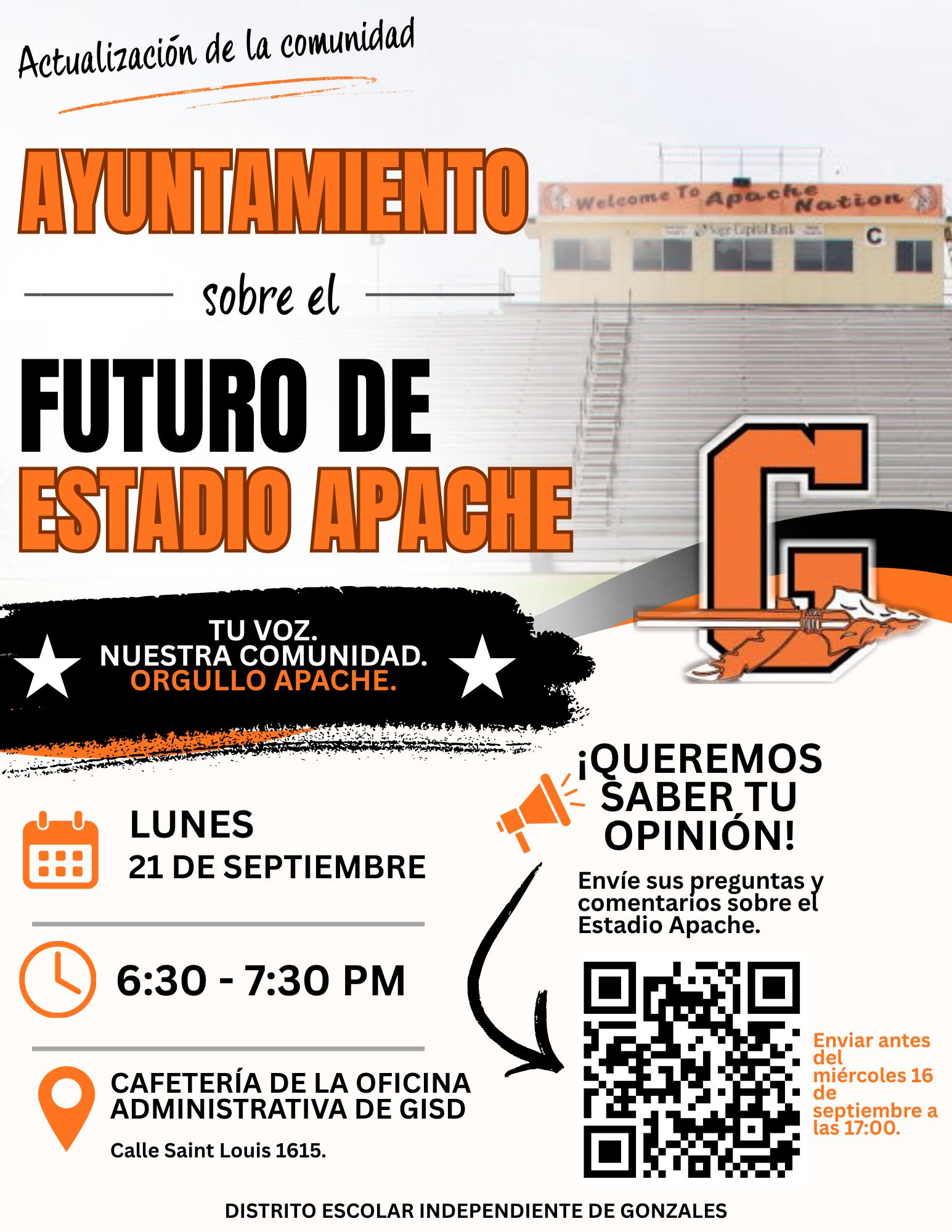 Gonzales ISD town hall on Apache Stadium's future (September 21)