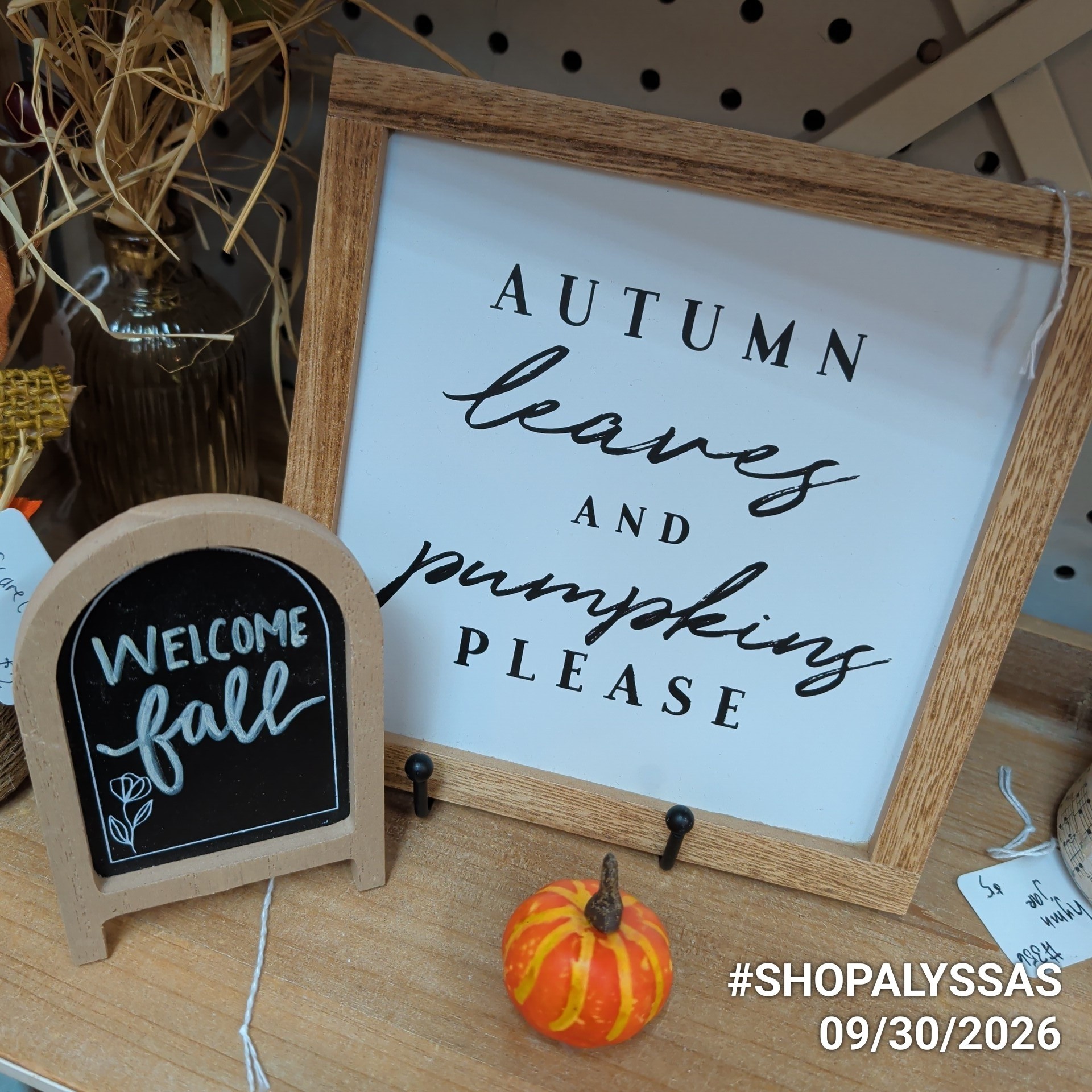 Fall decor and pumpkin cards at Alyssa's 2026
