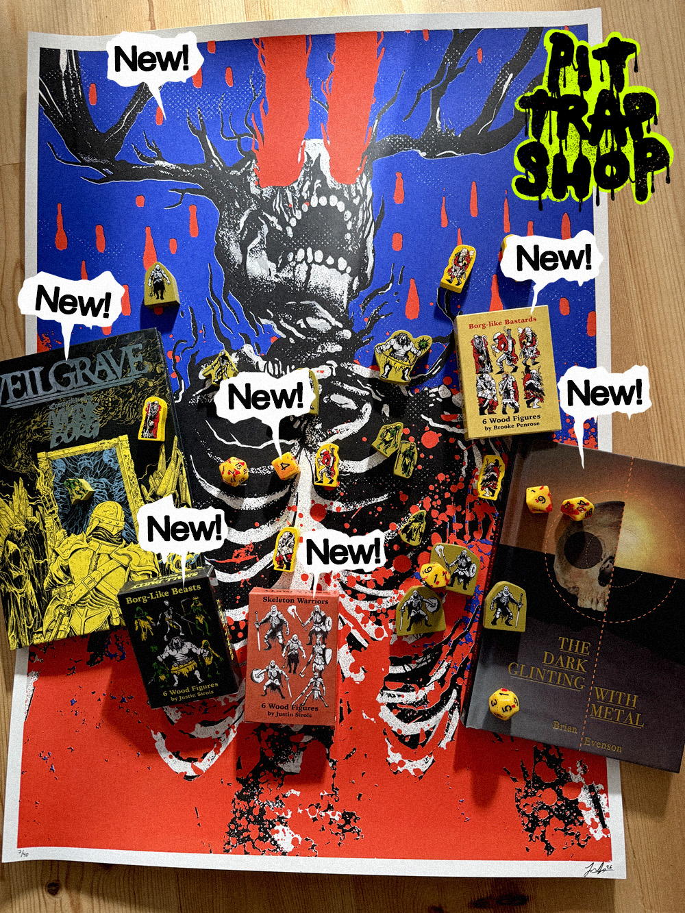 MÖRK - d7 new Pit Trap horrors! A heavy package from Severed Books
