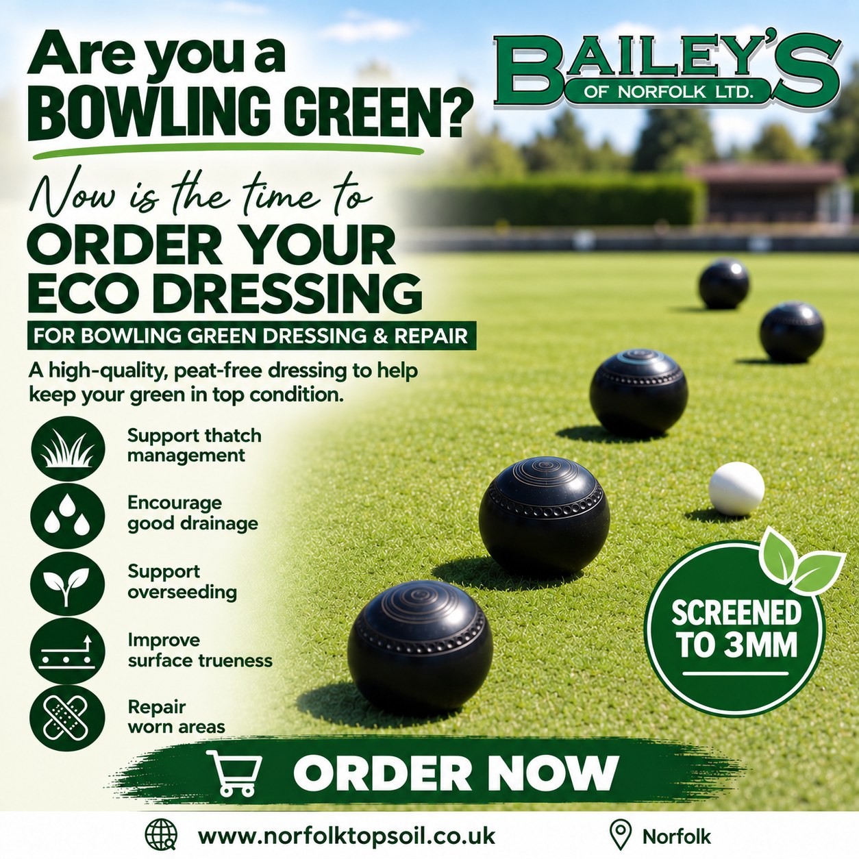 bowling green top dressing Autumn maintenance with eco Sleeve Length_Strap