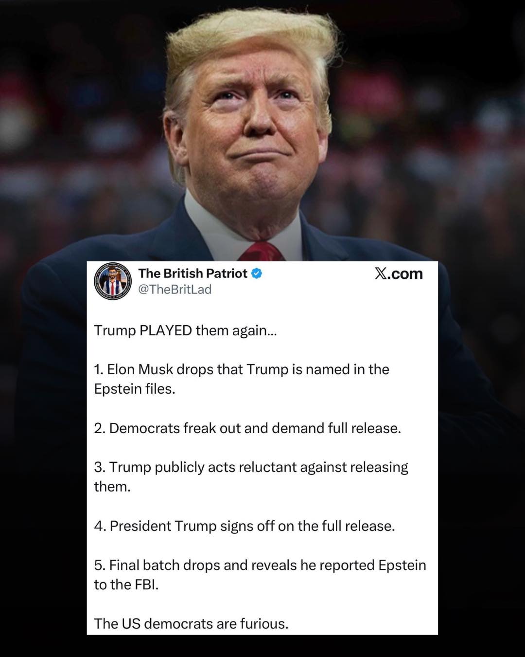 American - 🔥 TRUMP FLIPS THE SCRIPT: FULL EPSTEIN FILES DROP ...