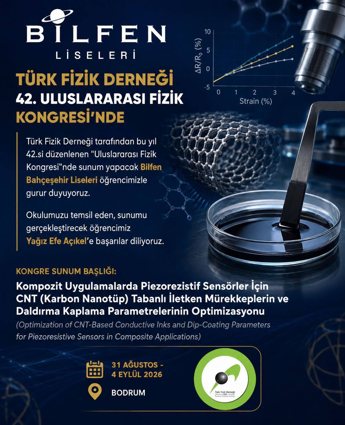 Türk Fizik Derneği tarafından bu yıl 42.si düzenlenen Uluslararası Fiz