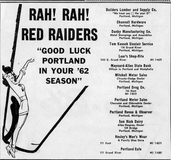 RAH RAH Red Raiders! Lansing State Journal, Sept. 2, 1962 Builders