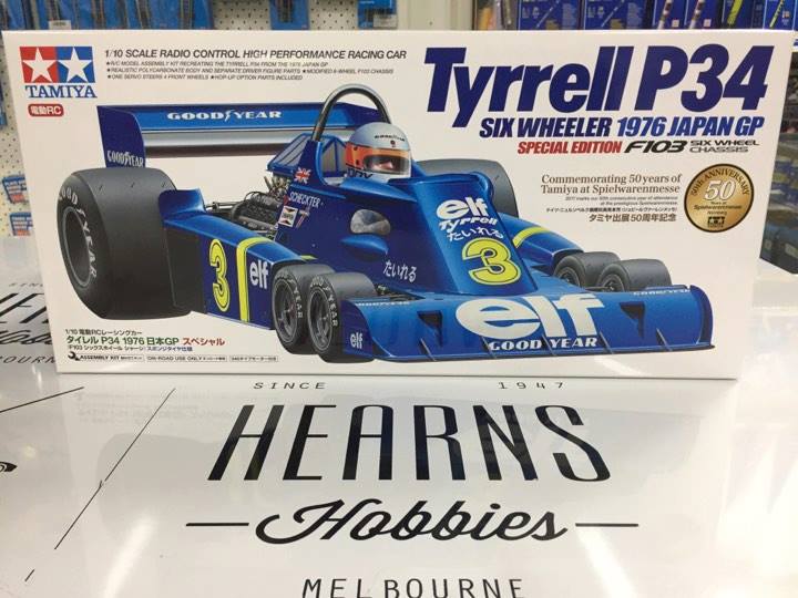 The all new 1/10 RC Tyrrell P34 RC kit from Tamiya has arrived at
