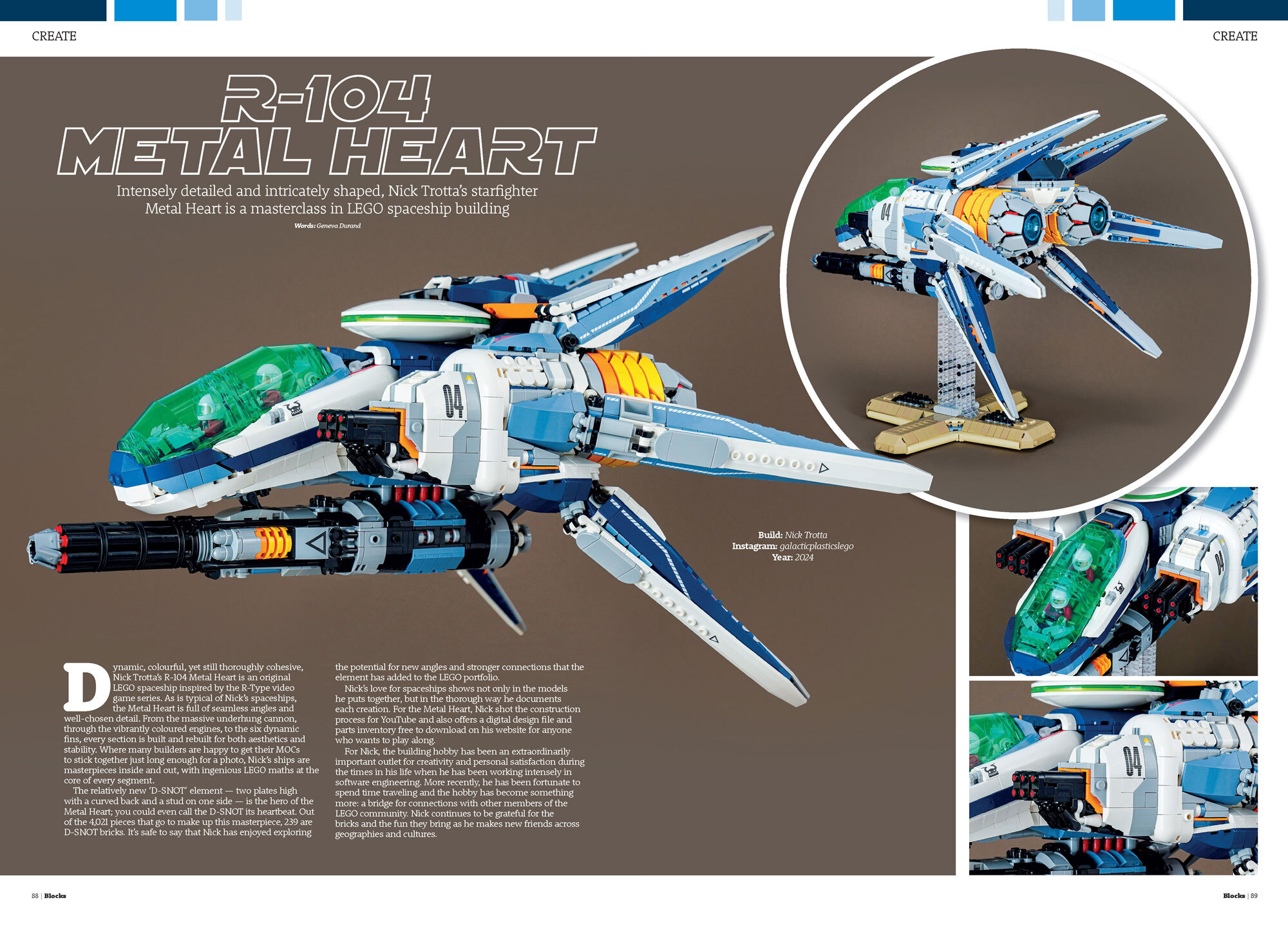 Nick Trotta's 'R-104 Metal Heart' MOC takes the awesome space