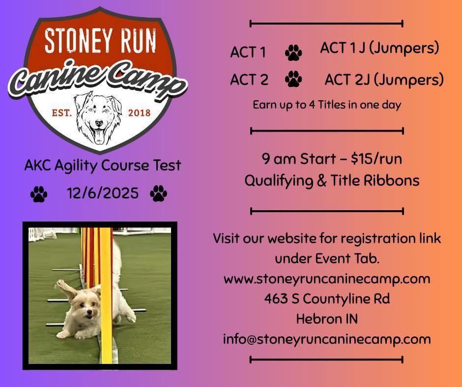 Registration link for this years... - Stoney Run Canine Camp | Facebook