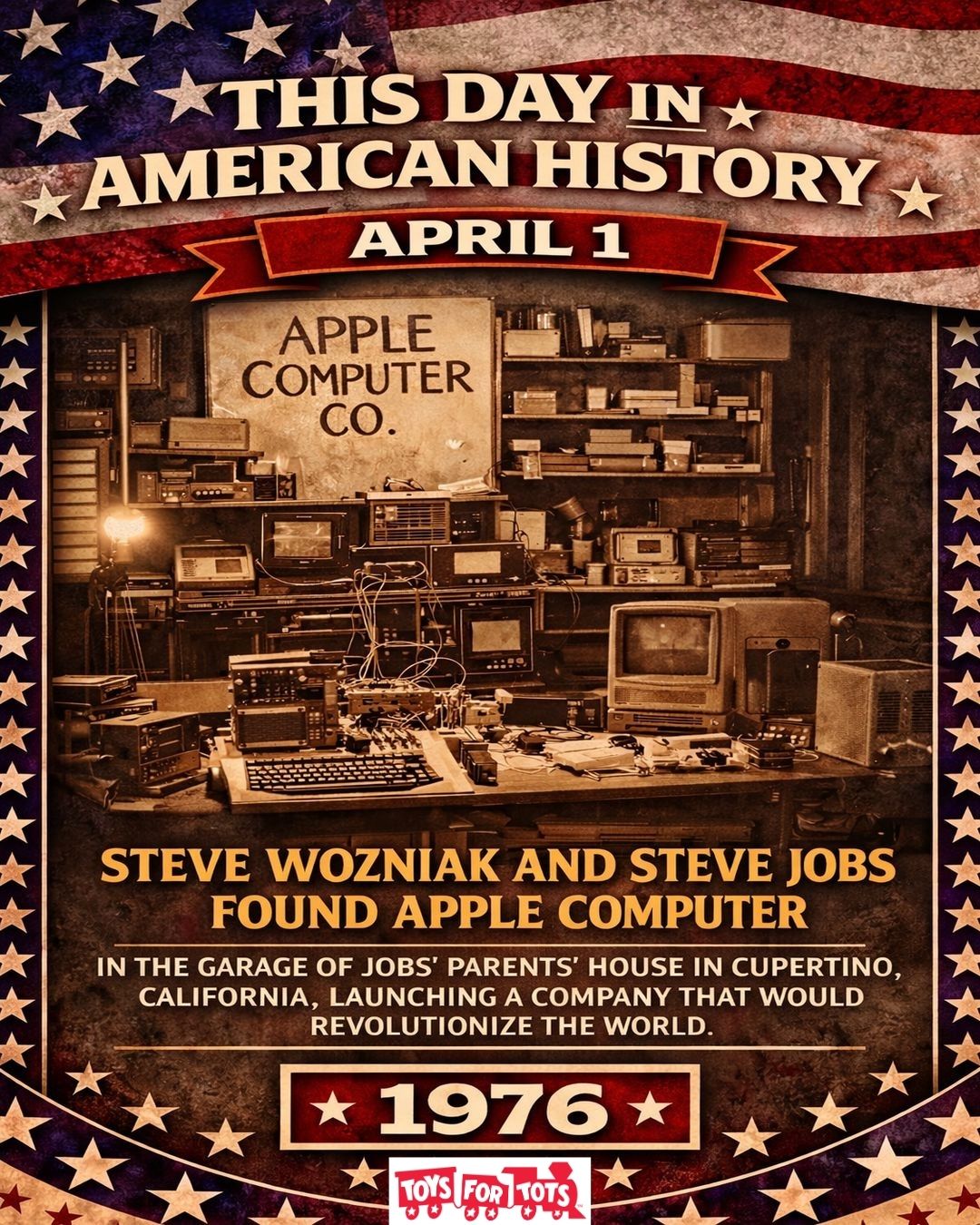 Day 94: On April 1st, 1976, Steve Jobs and Steve Wozniak founded