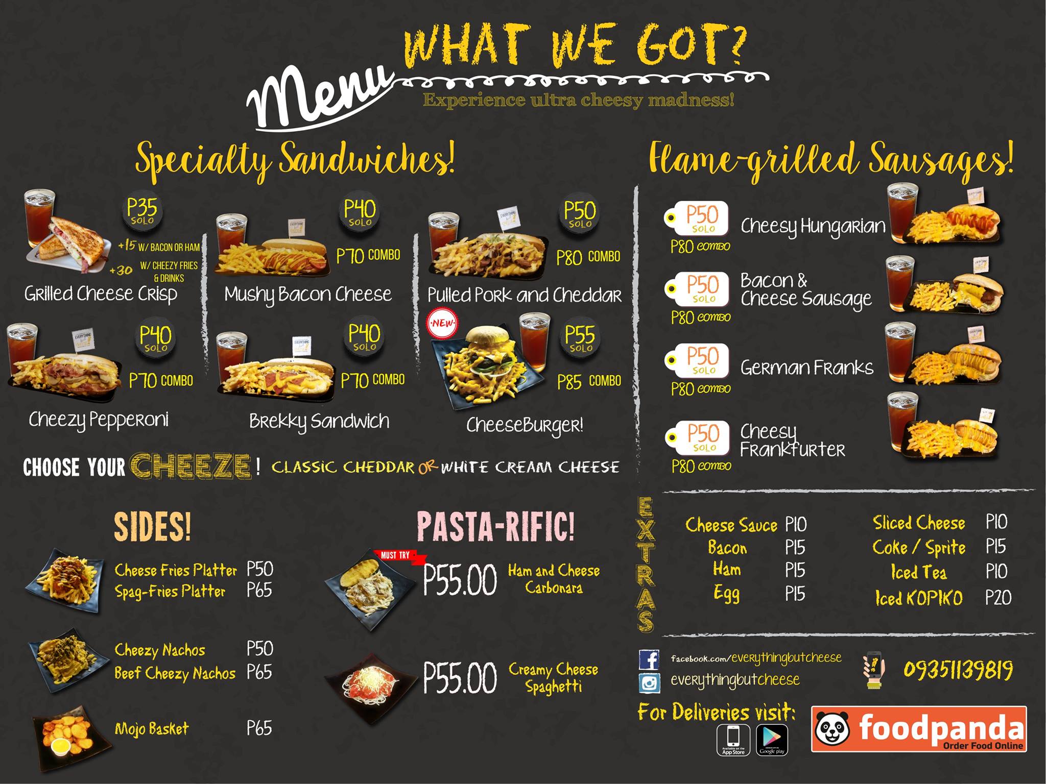 EBC - EBC's newest menu! You can now choose your cheese for your ...
