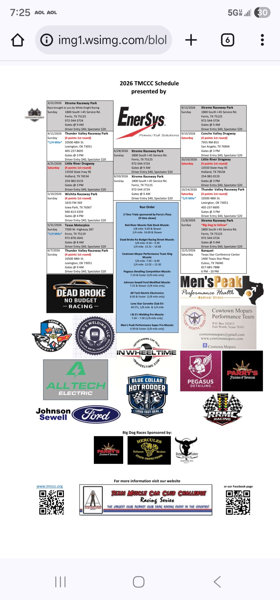 TMCCC - Revised schedule is up on tmccc.org. While you're checking that ...