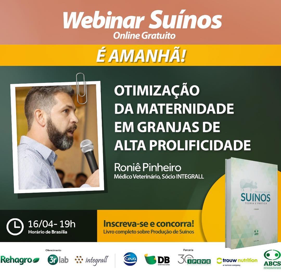 Integrall - É amanhã! Edição especial com sorteio! WEBINAR SUÍNOS ...