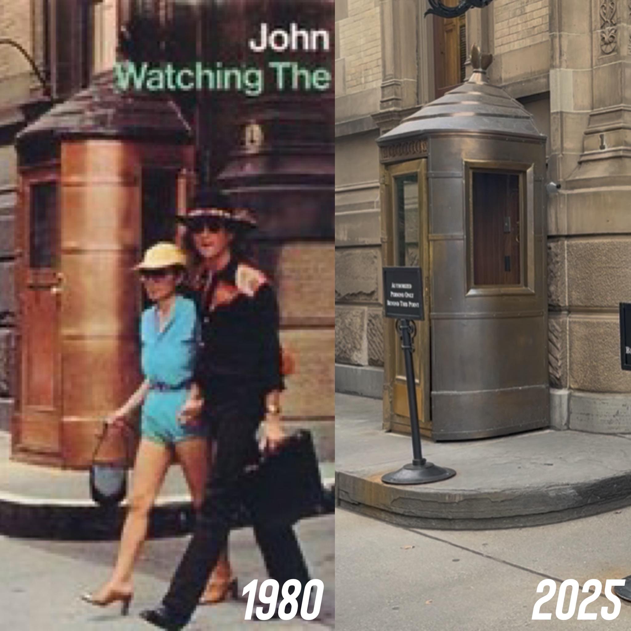 John Lennon's Watching the Wheels cover photo outside Dakota