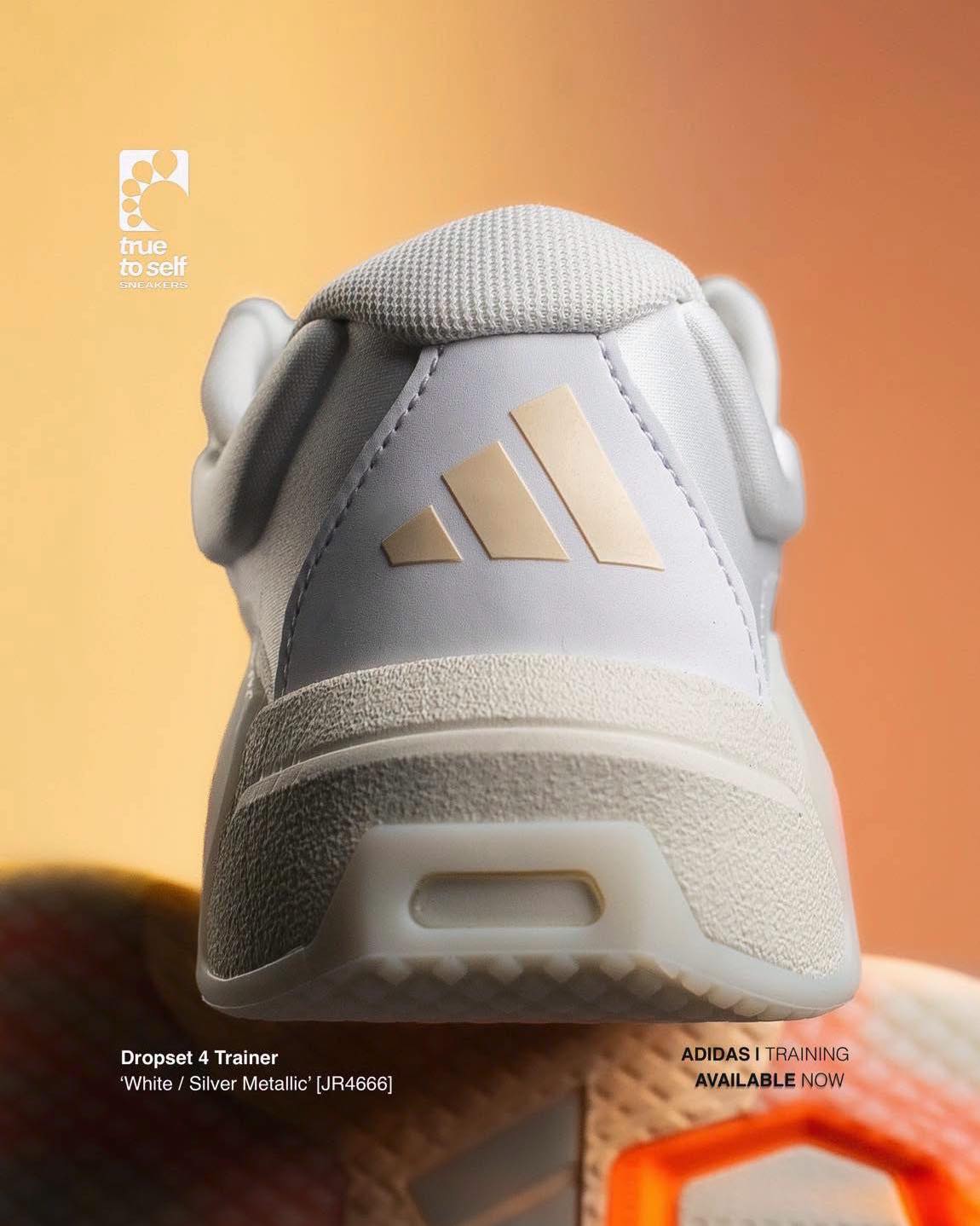 adidas Dropset 4 Trainer 'White / Silver Metallic' [JR4666] OUR