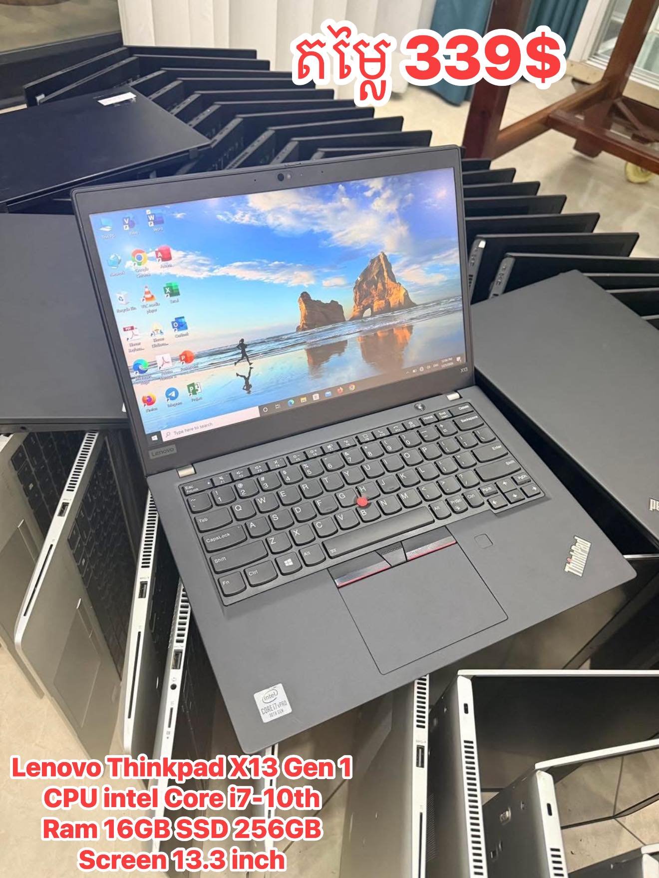 Lenovo Thinkpad X13 Gen 1 CPU intel Core i7-10th Ram 16GB SSD 