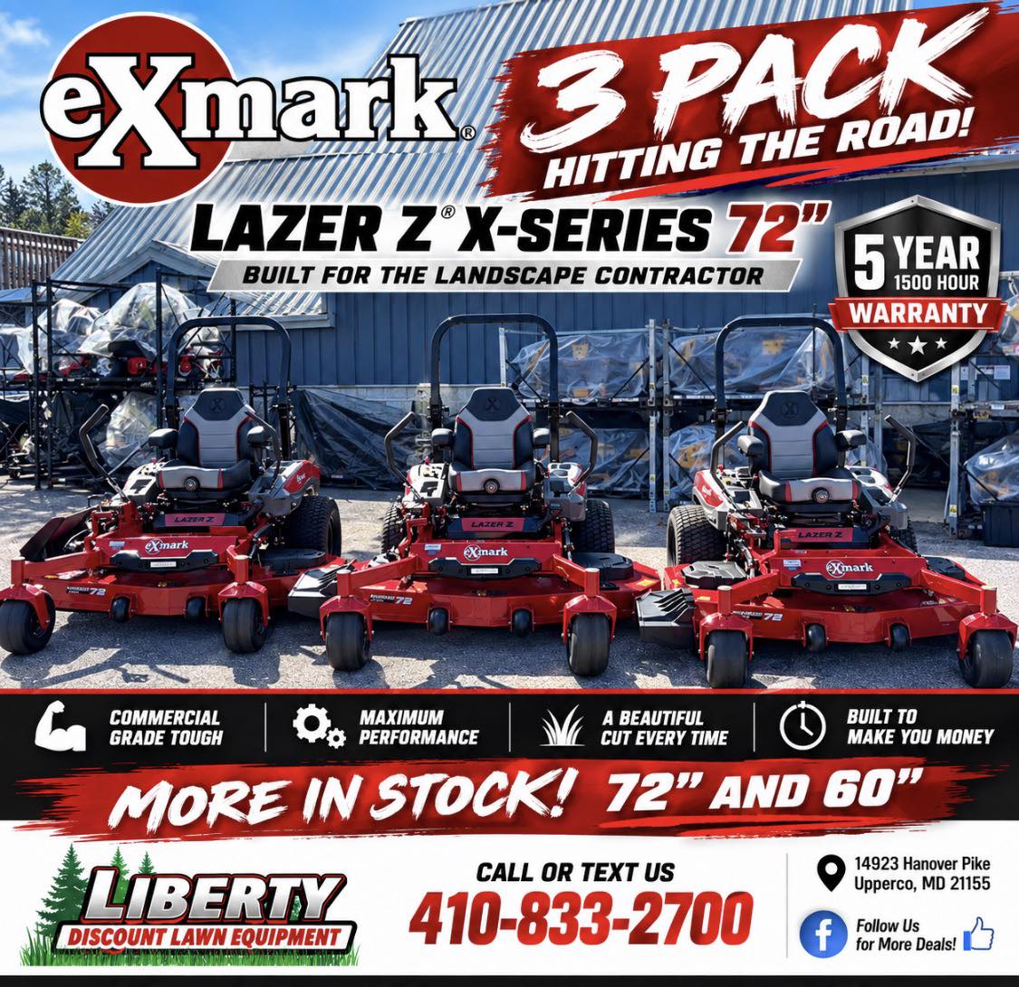 Liberty Discount Lawn Equipment: Exmark Lazer Z X-Series 72
