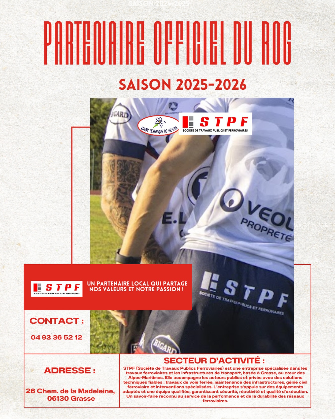 🎉 Partenaire officiel du ROG –... - Rugby Olympique de Grasse | Facebook