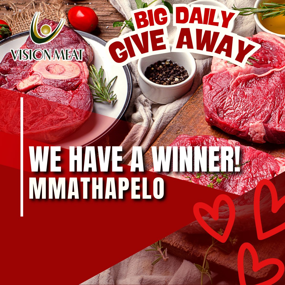 CONGRATULATIONS to our Thursday... - Vision-Meat Klerksdorp | Facebook