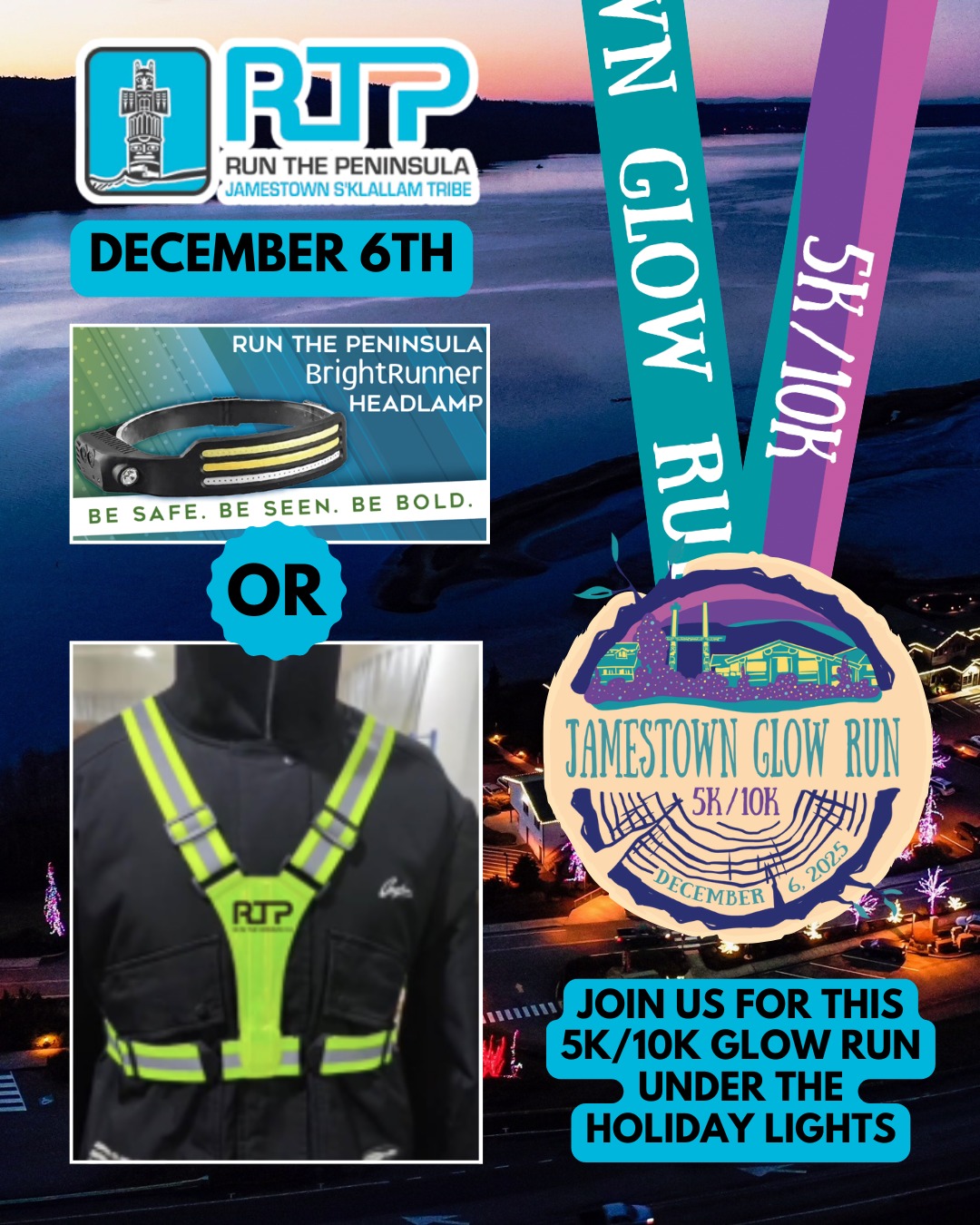 Run - Here is a look at the medal and swag for the Jamestown Glow Run ...
