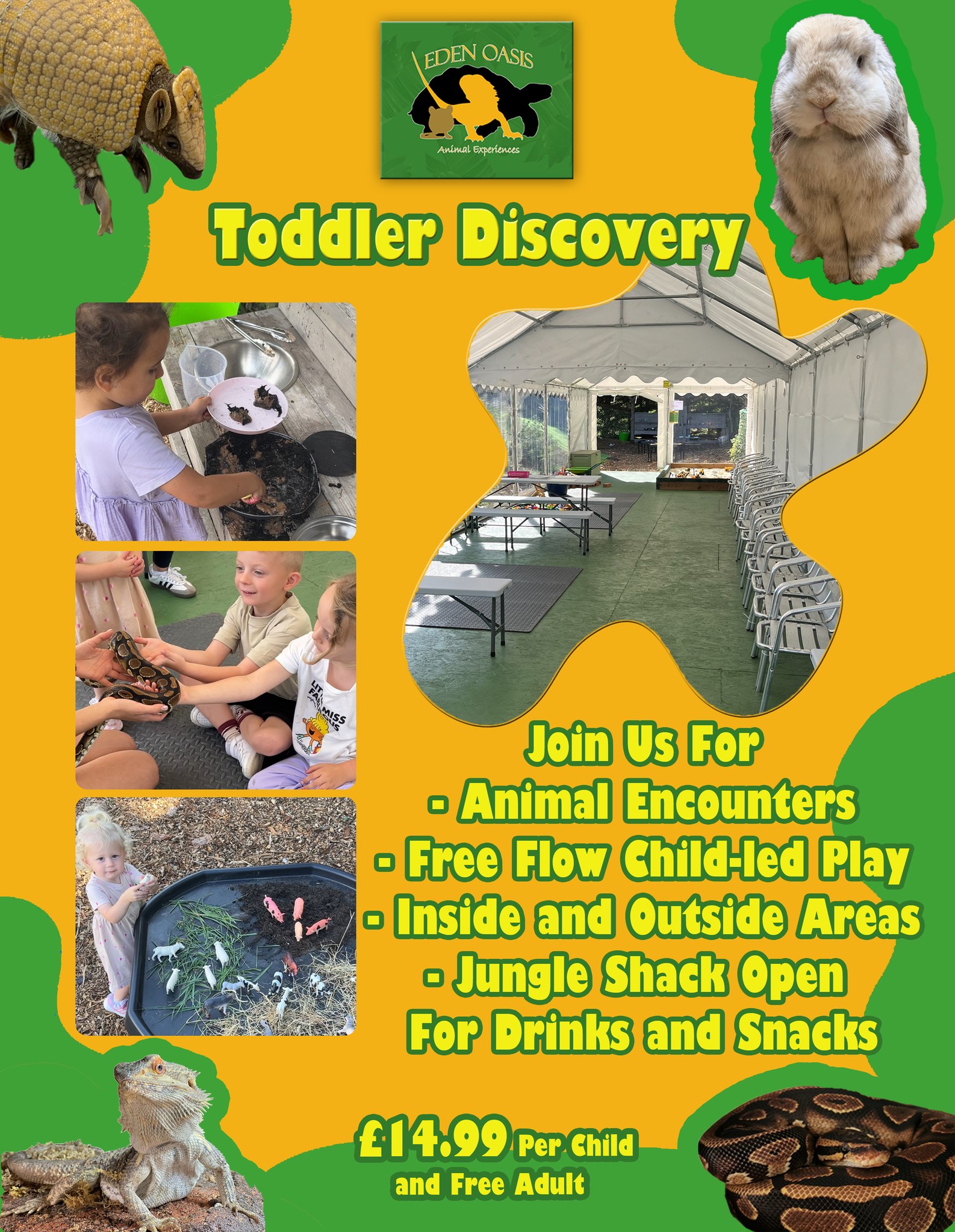 🧒 Toddler Discovery Day... - Eden Oasis - Animal Experiences | Facebook