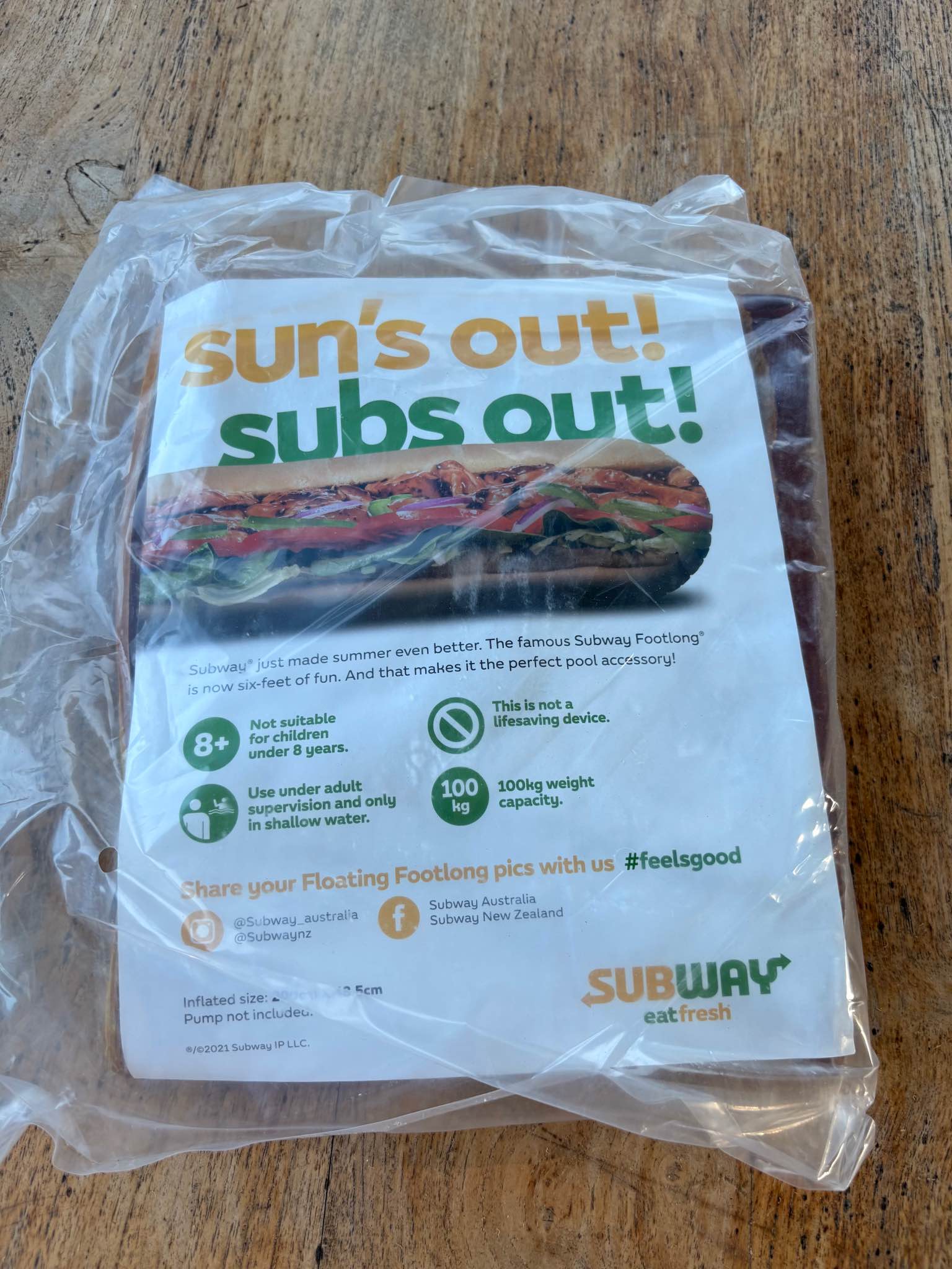 ‘Subway Footlong’ Inflatable Pool Toy - Pools & Spas - Perth, Western ...