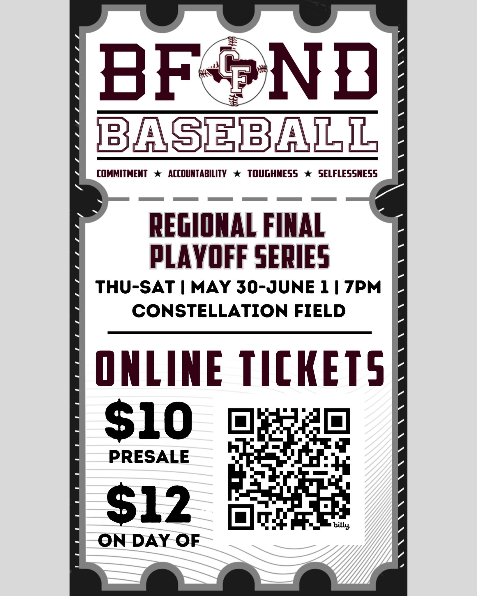 BFND Baseball - 🎟️PLAYOFF TICKETS🎟️ All games are at...