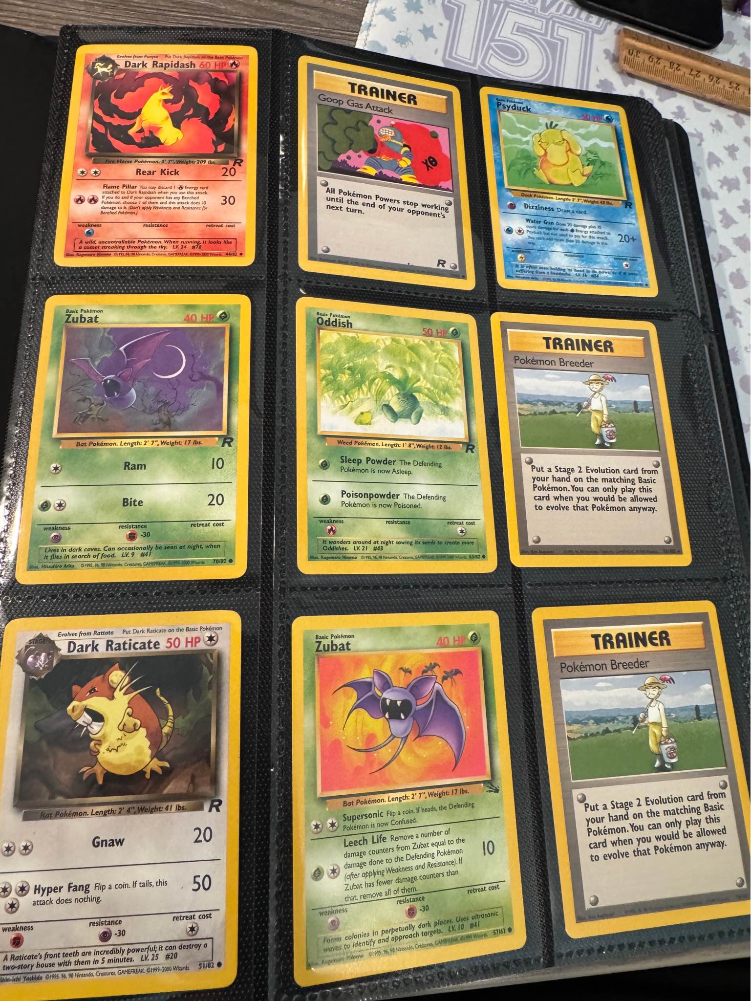 Vintage Shadowless Base Set Trainers and first edition Pokemon Binder ...