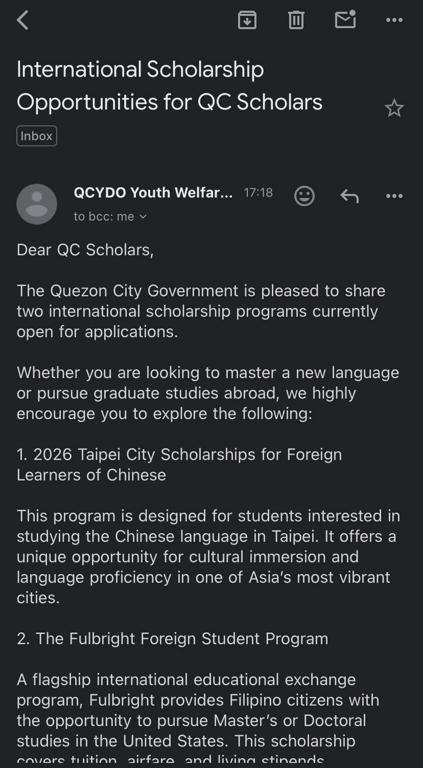 Quezon City Scholars Hub (QCYDO) | for what po ‘to | Facebook