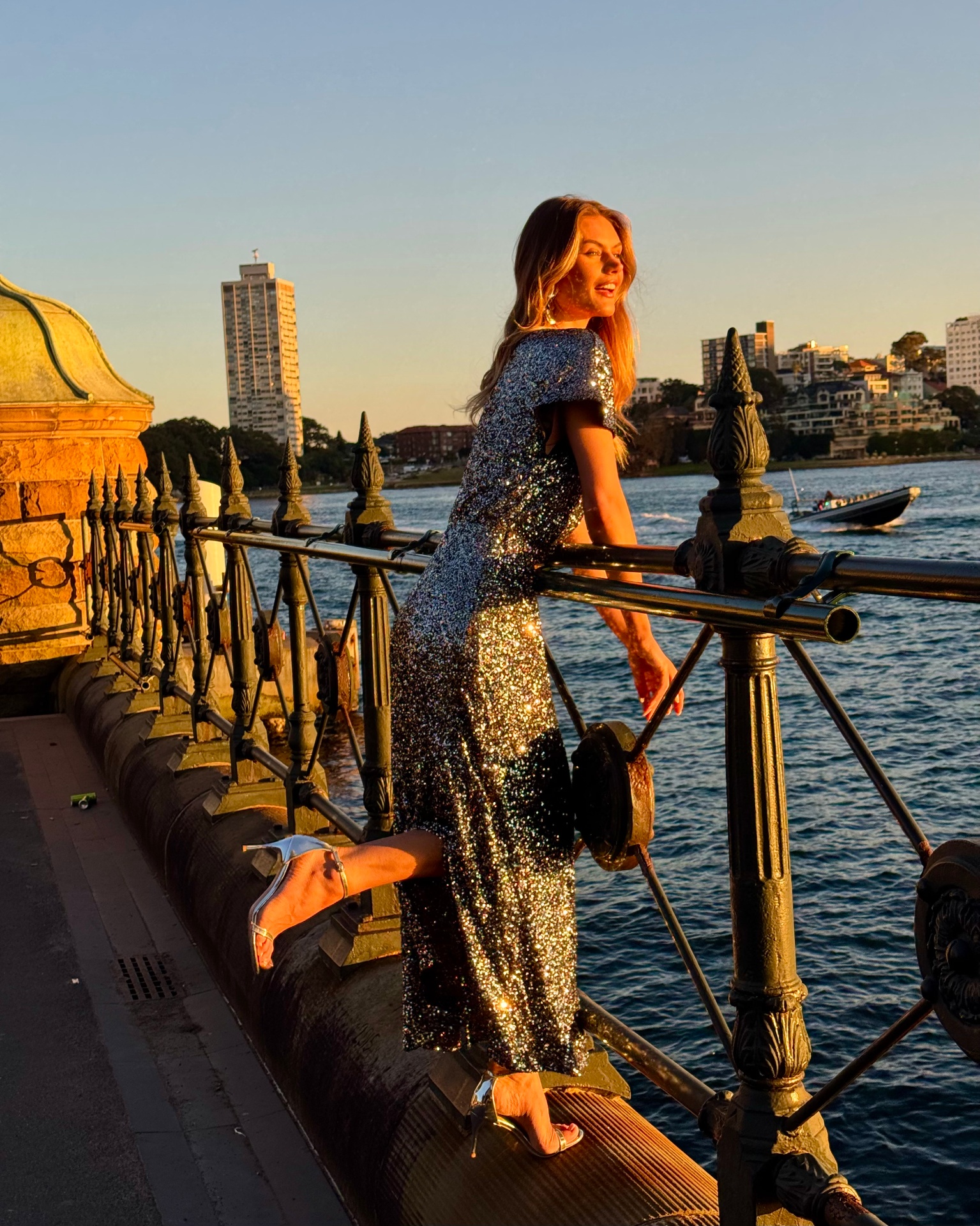 golden hour sequin maxi dress + sequins = perfection 💖 Jordan's wearing our Glistening Hour Reversible Dress, the ultimate party season staple because you get two dresses in one! 🪩🥂 #stfrock #sequin #partydress baroque floral