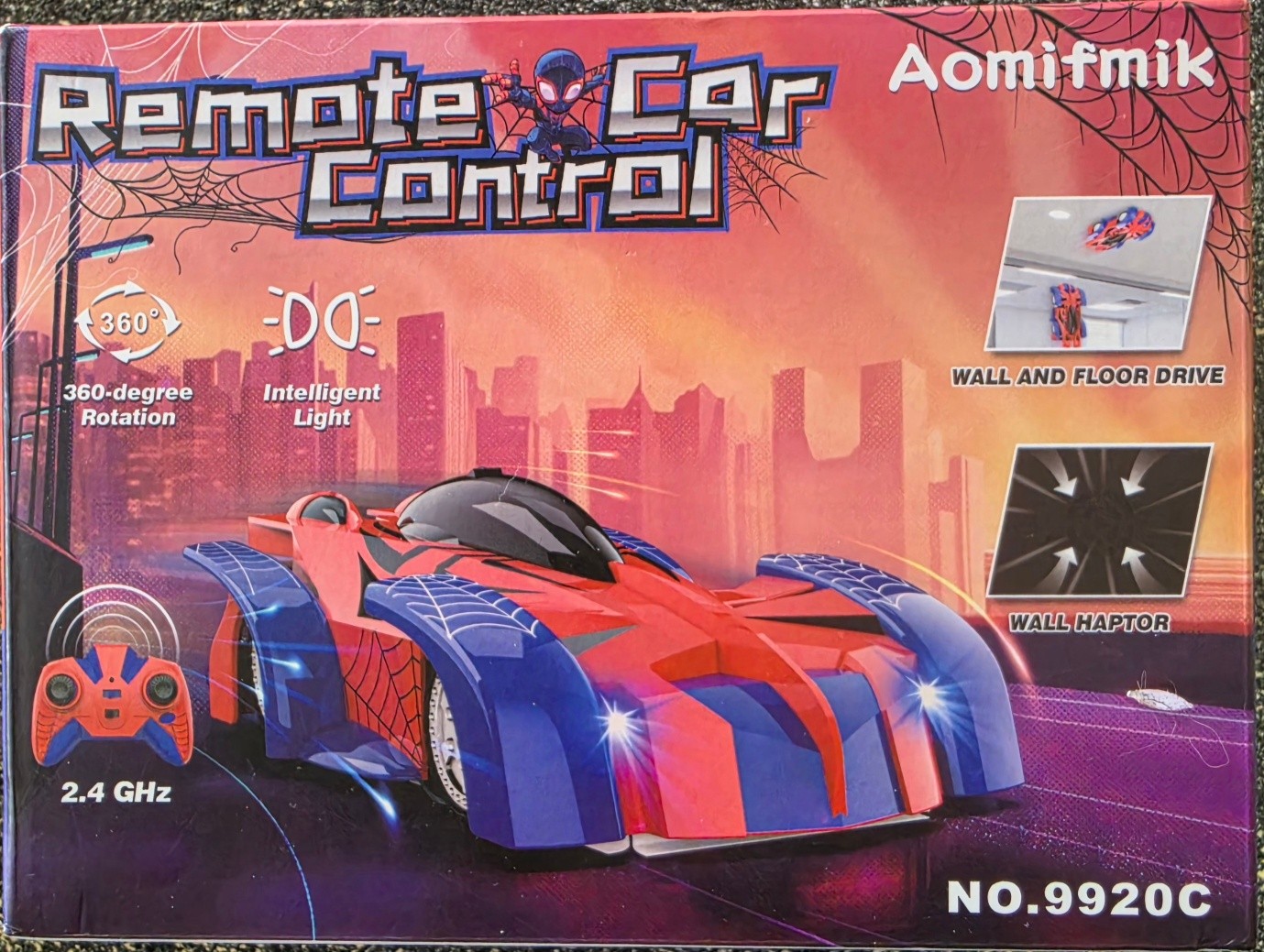 Aomifmik Spiderman wall climbing remote control car review