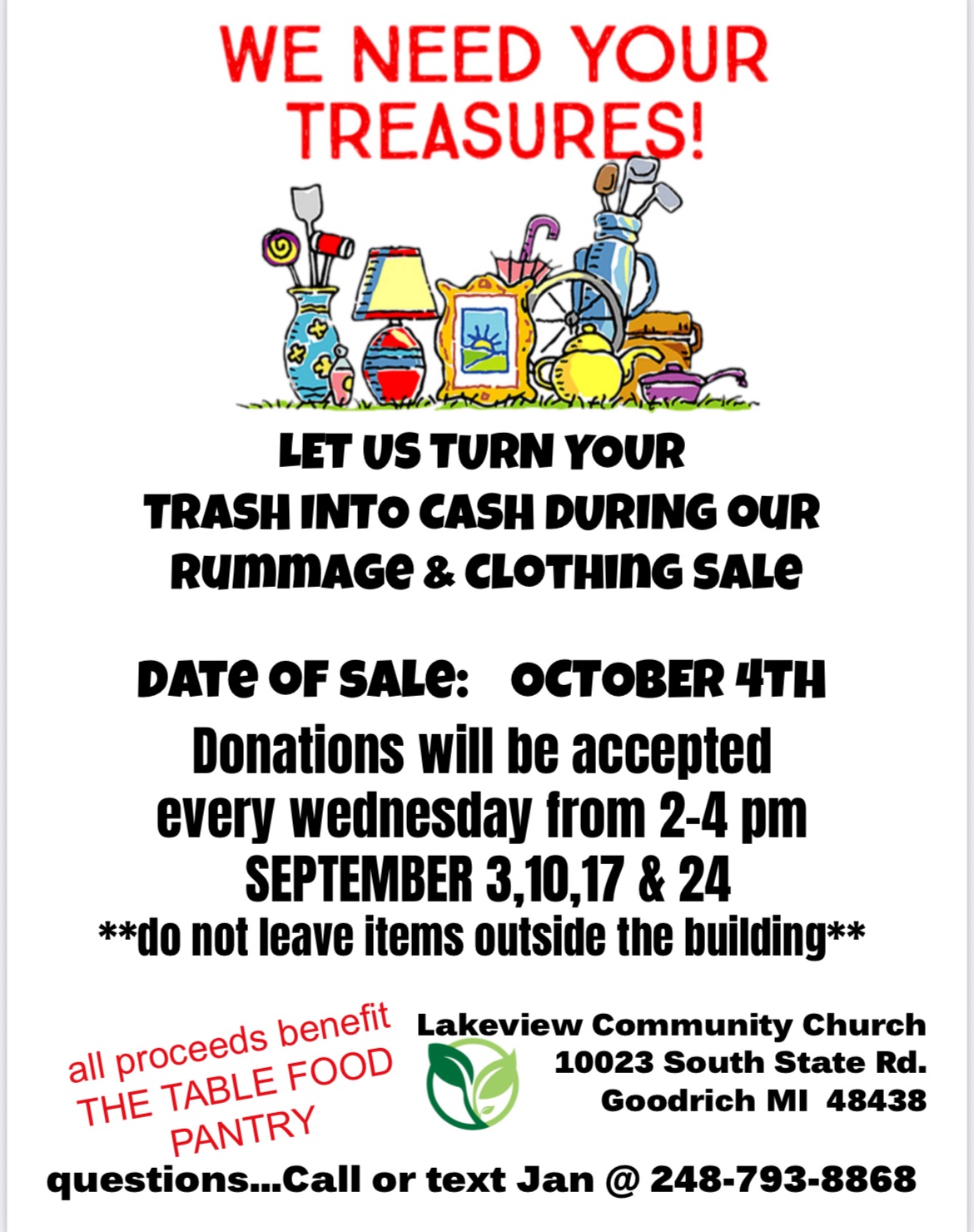 Fall Rummage Sale