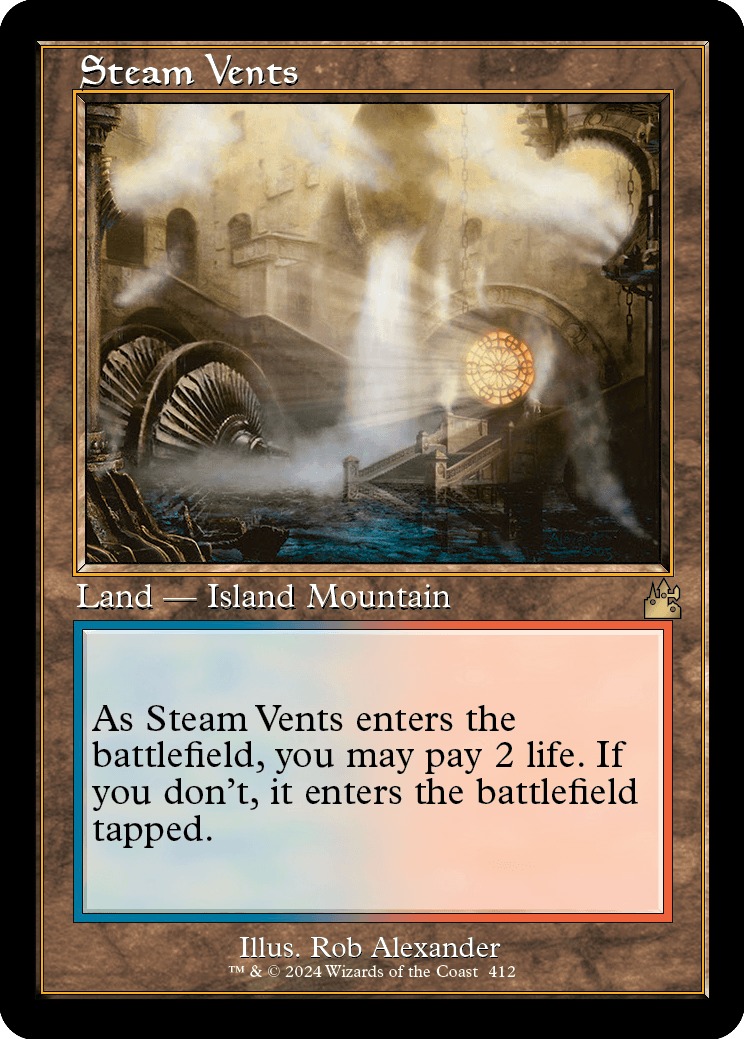 Ravnica remastered first look with retro frames and shock land art