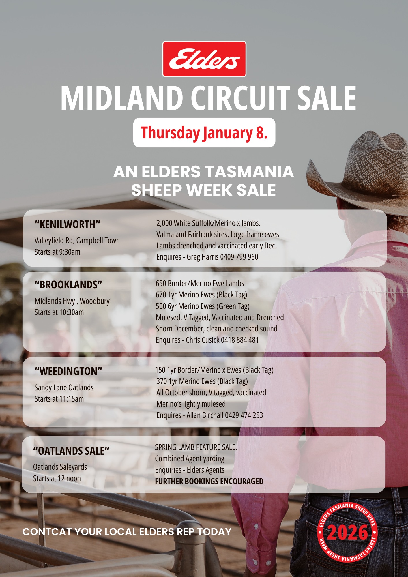Elders - New for 2026, the Midlands Circuit Sale will run across four ...