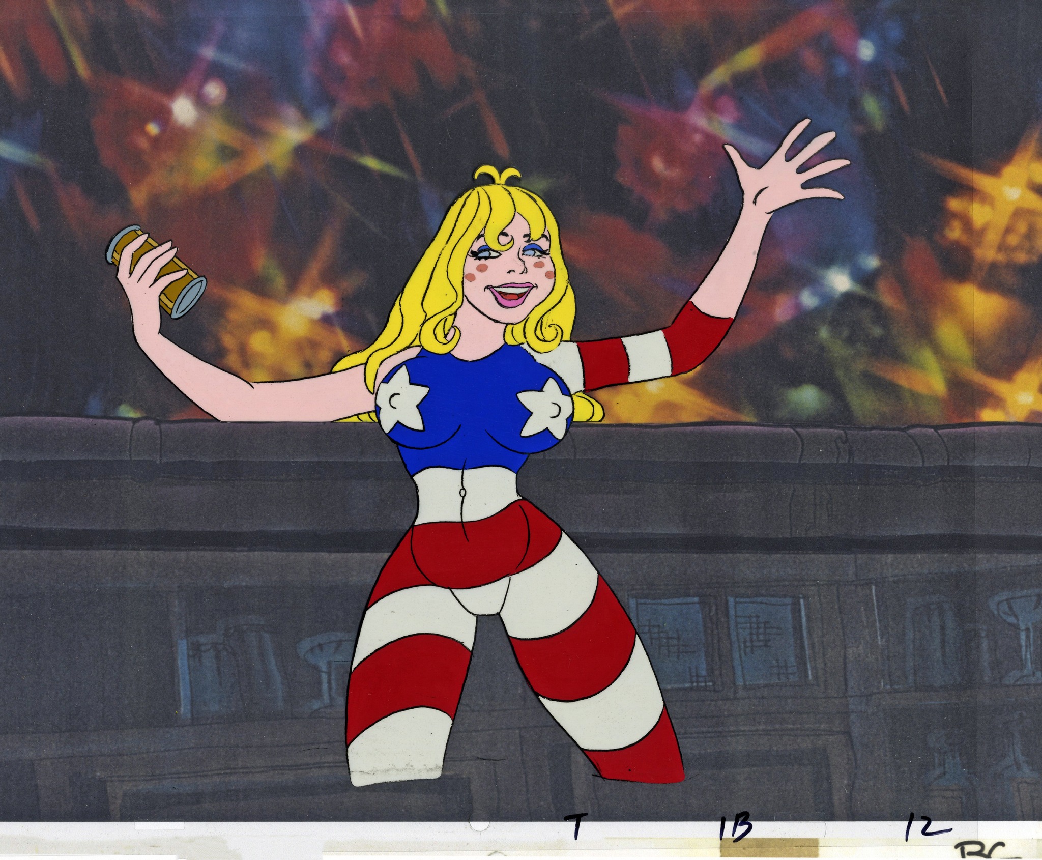 Original production cel art from Coonskin (Streetfight) is now 