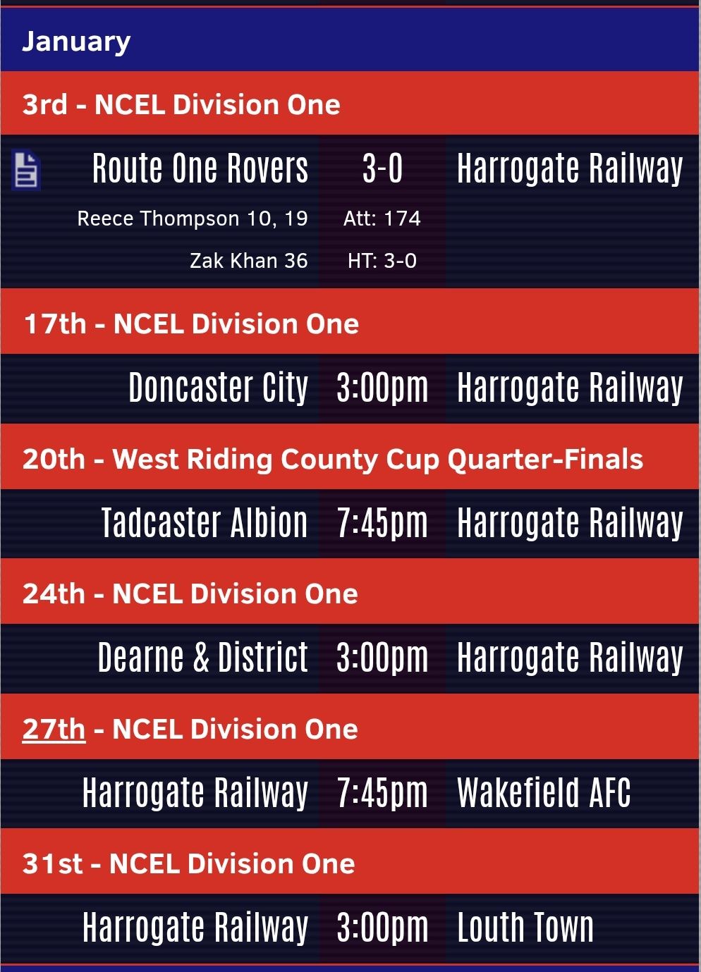 Harrogate - A busy rest of the month ahead, including our West Riding ...