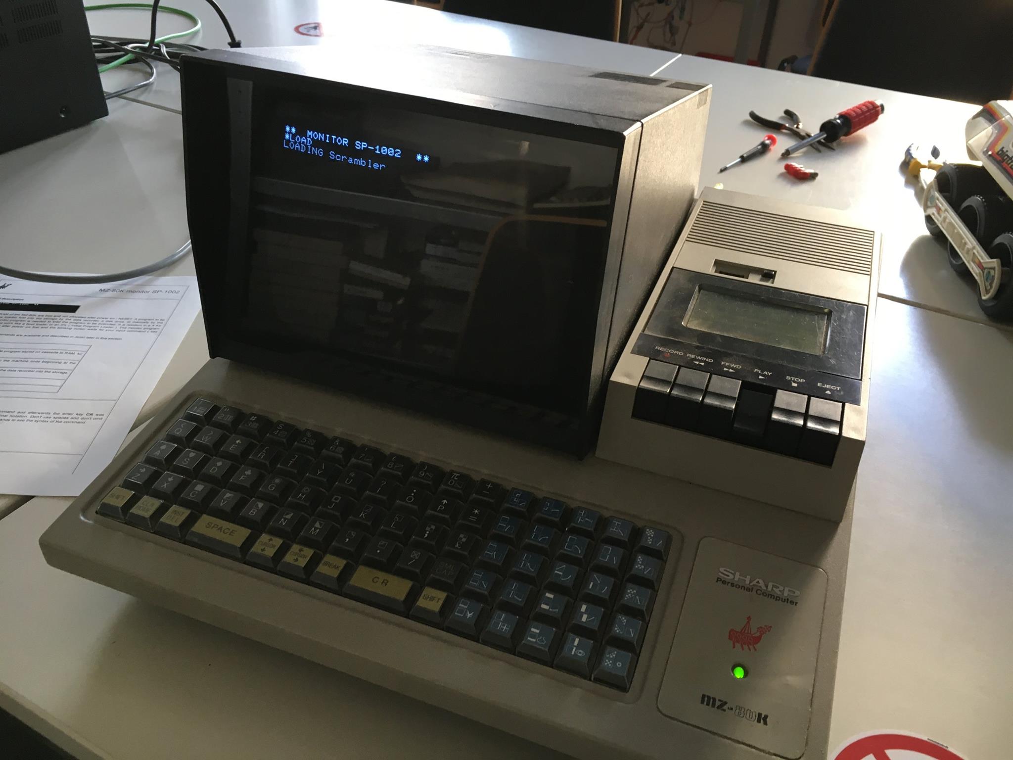 SHARP MZ-721 レトロPC Z80A 通電確認済 純正ケーブル付 Absolutely loving the details and design of my Sharp MZ-721!