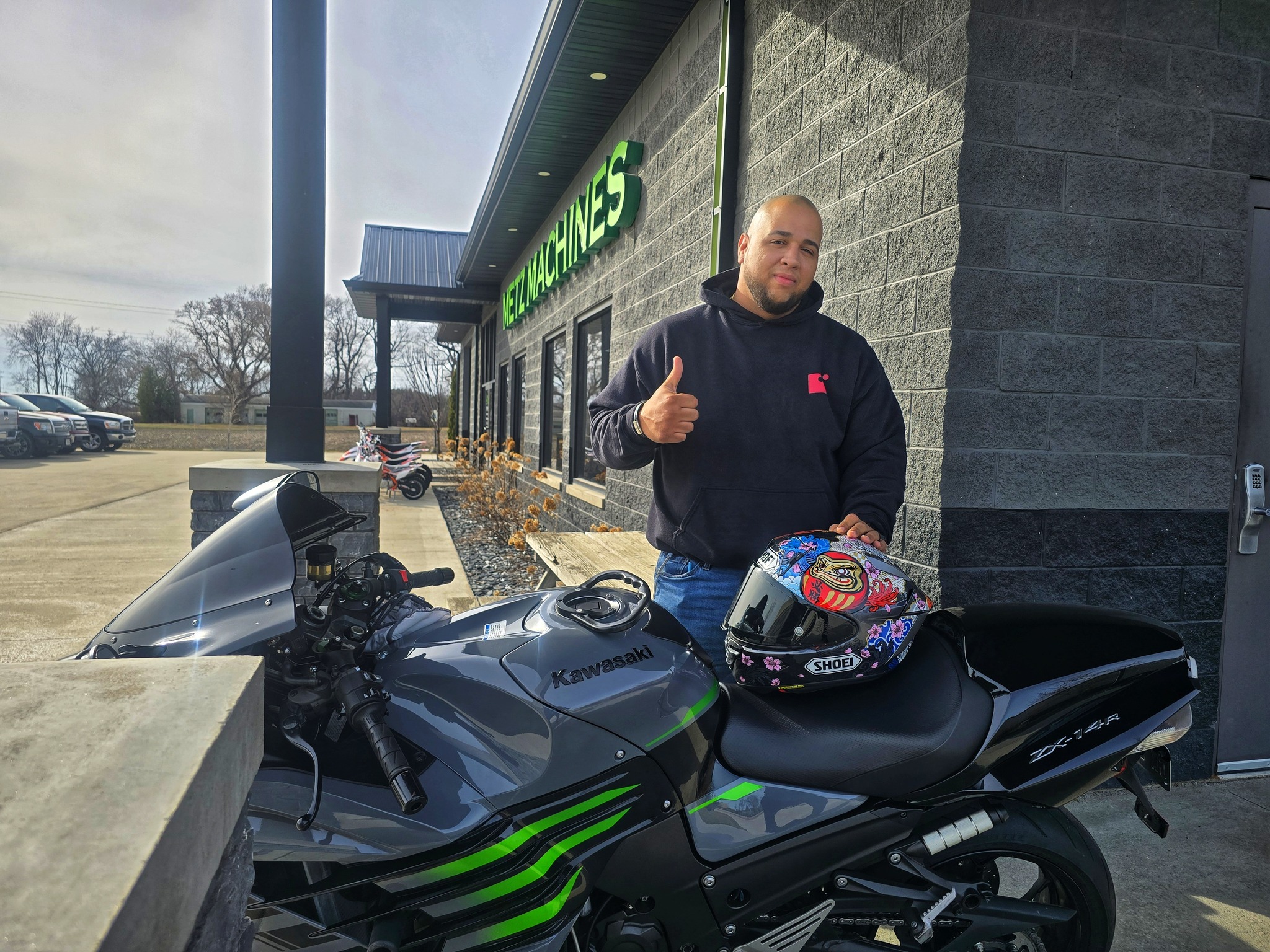 Congrats on your 2021 Kawasaki Ninja ZX-14R Fernando, we know you