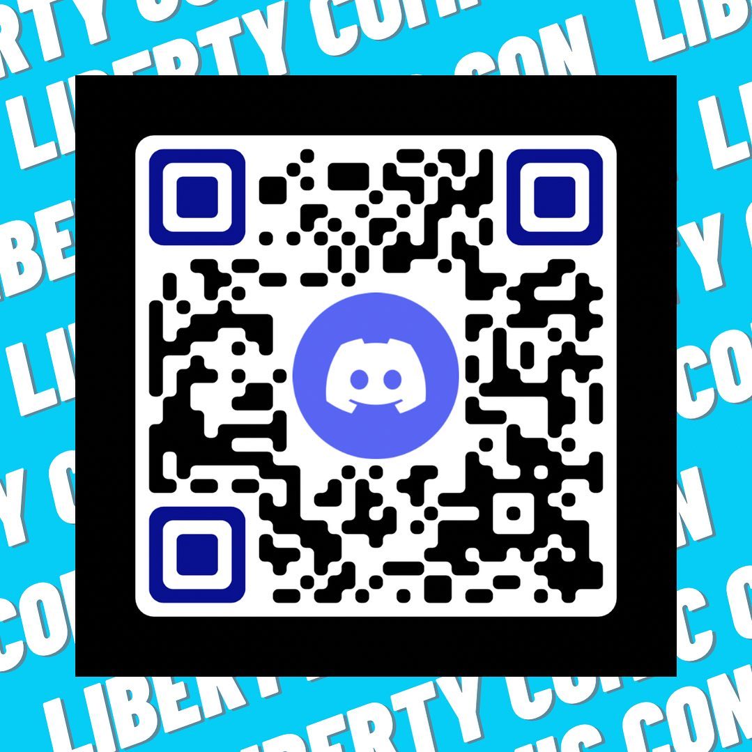 Join us on discord by scanning the QR... - Liberty Comic Con