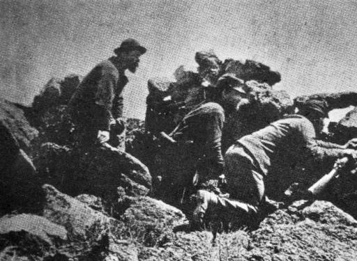 Modoc - U.S. Soldiers on the lookout for an attack by the Modocs at the ...
