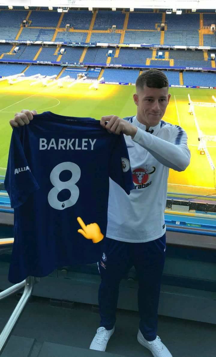 Ross Barkley will wear the number 8️⃣ shirt for the Blues!