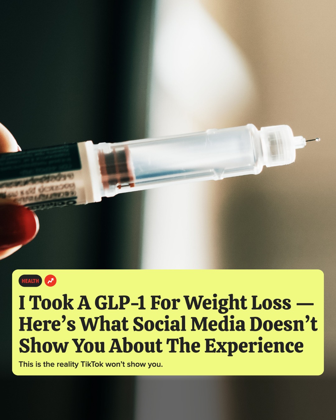 By week 8, I'd lost 15 pounds. I looked different. I felt different. And I just wanted it to be over.