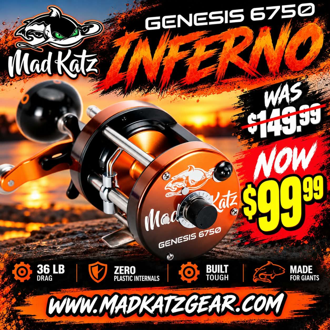 🔥 GENESIS 6750 INFERNO — ON SALE NOW! 🔥 One of the hottest reels