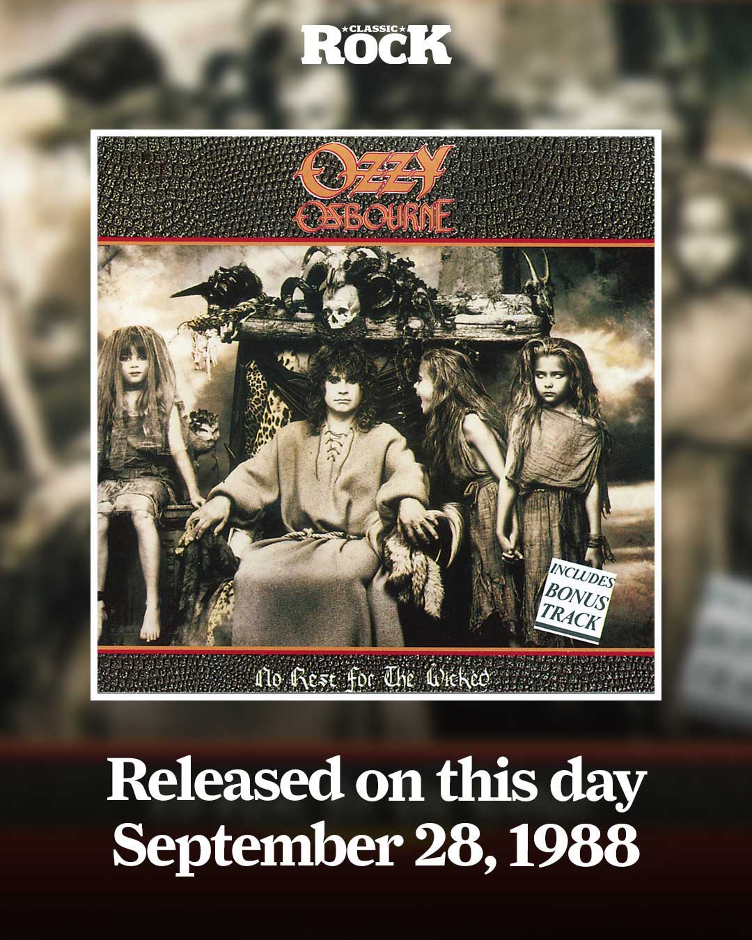 Ozzy Osbourne No Rest for the Wicked released 1988
