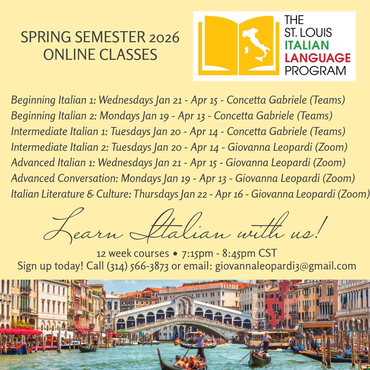 St Louis Italian Language Program | St. Louis MO