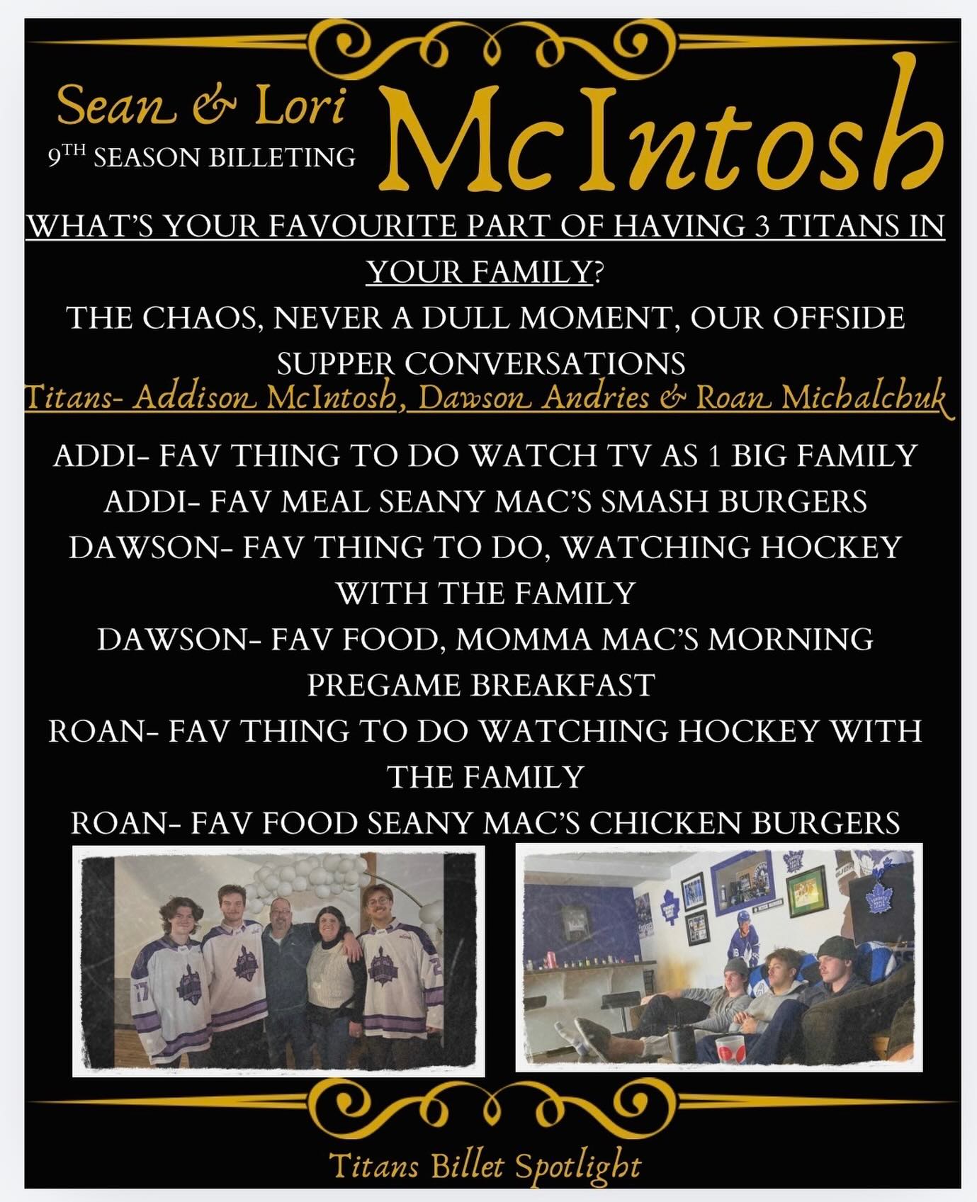 🔦Billet Spotlight🔦... - Neepawa Titans Junior 'A' Hockey Club | Facebook