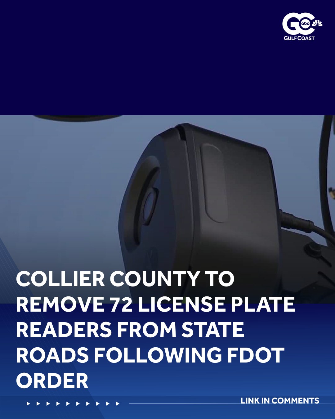 The Collier County Sheriff's Office is removing 72 license plate