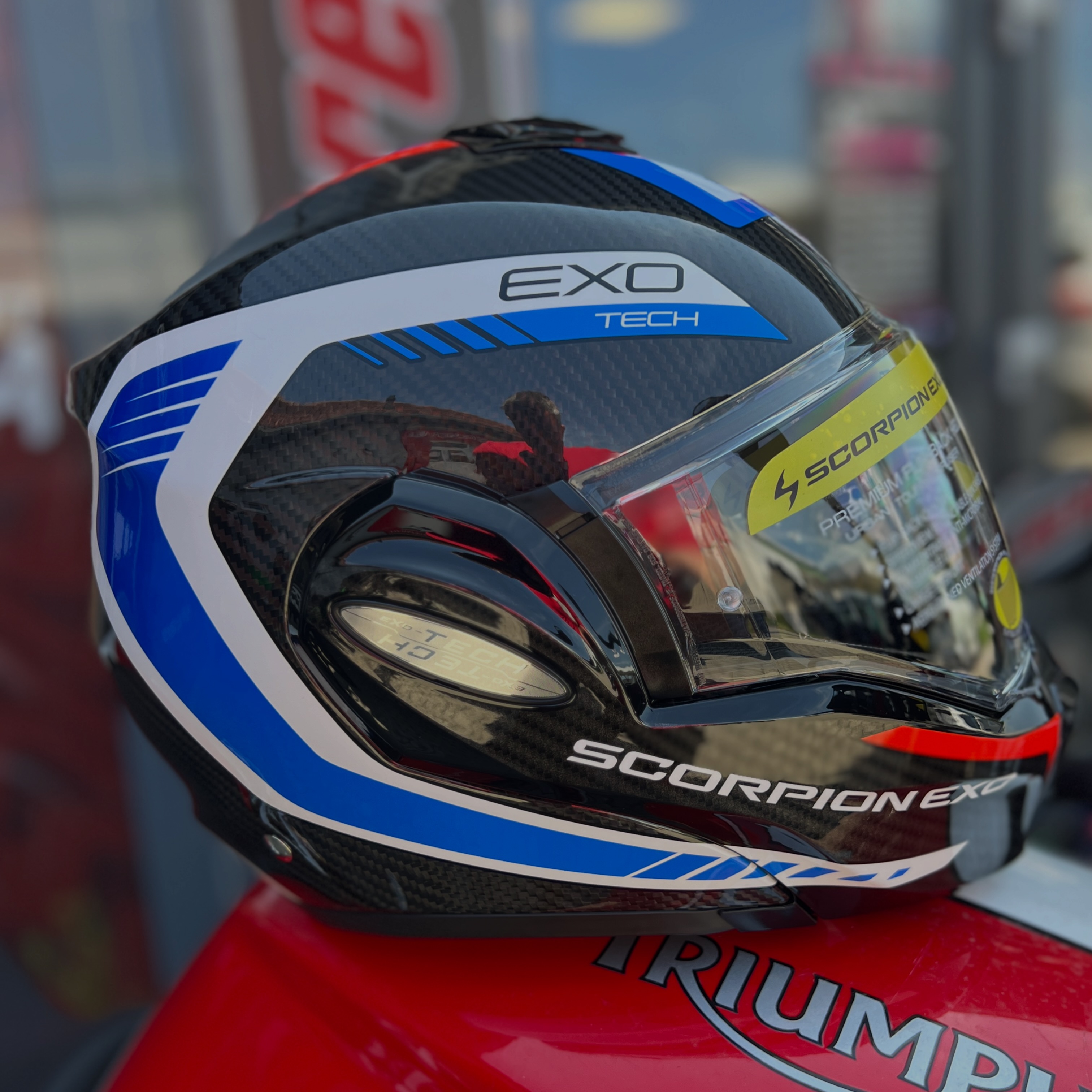 scorpion europe helmet EXO-AT960 Modular Adventure  Solid  Eagle Leather and allowing for communication devices Scorpion Exo-Tech Evo Carbon Cosy