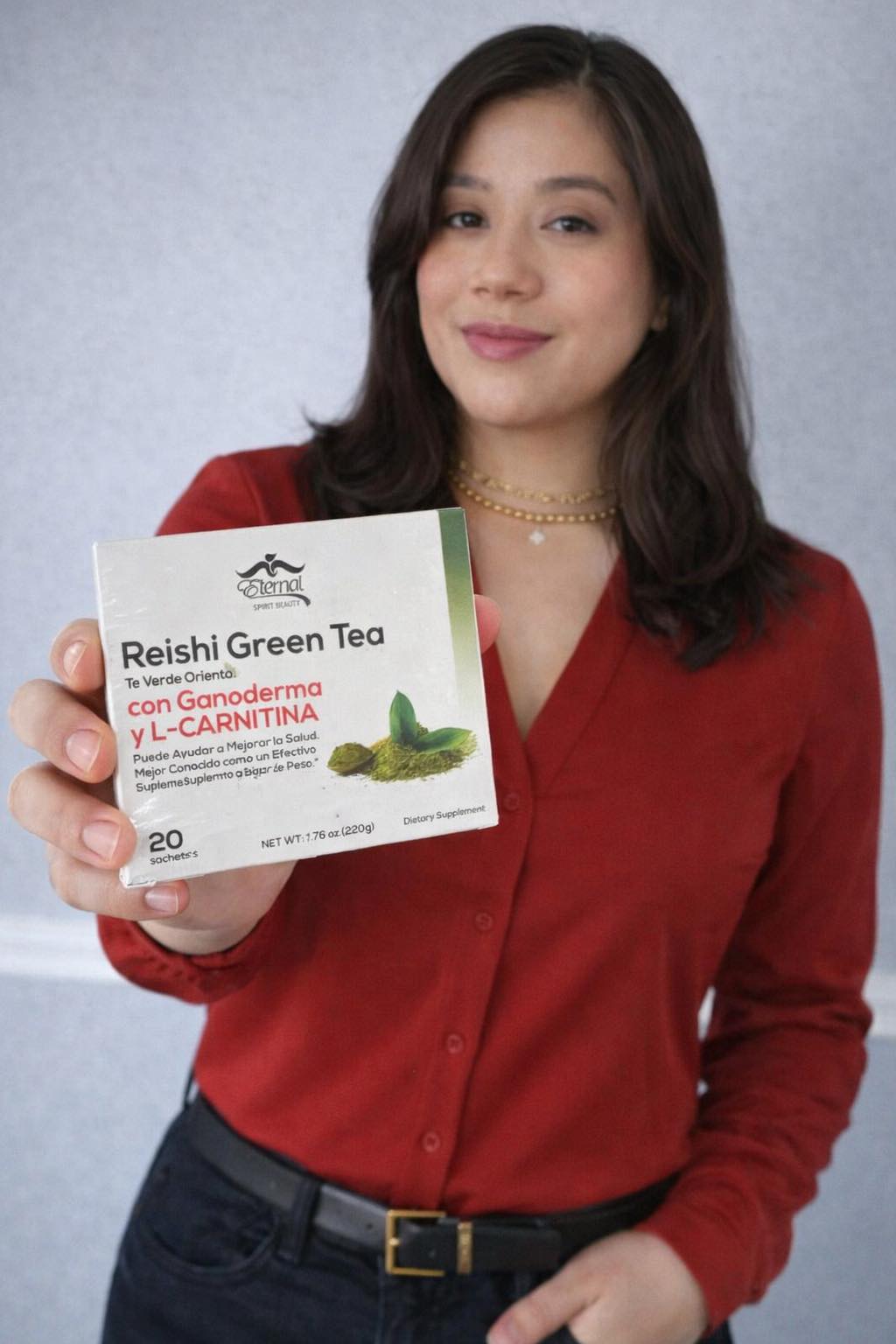 🍃 Reishi Green Tea con Ganoderma & L-Carnitina 🍃 (Eternal Spirit Beauty) Este té combina ingredientes naturales que trabajan juntos para apoyar tu cuerpo desde adentro, ayudando tanto a la salud como