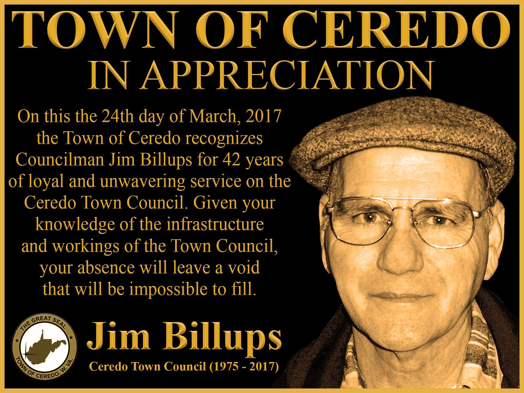The Town of Ceredo would... - Town of Ceredo - West Virginia