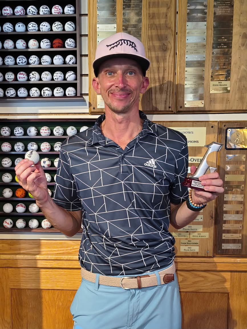 Hole in one achieved by Christopher Seidel at Blissful Meadows Golf Club